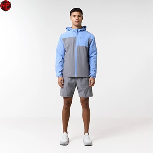 Conjunto de Chaqueta y Pantalones Cortos de Nailon Impermeable Personalizado, Chaqueta Cortavientos, Conjunto Deportivo, Chaqueta de Verano, Pantalones Cortos Ligeros con Capucha - Product Image 1