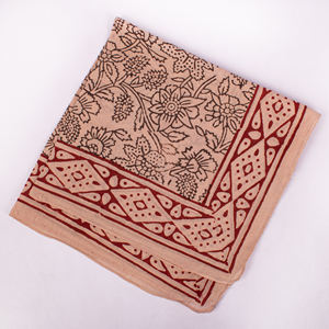 Pañuelo Cuadrado Suave y Ecológico con Estampado Bagru de Algodón, Estilo Veraniego, 55*55cm, Bandana Decorativa para Mujer - Product Image 6