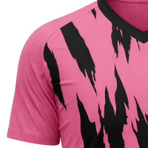 Camiseta de Fútbol Rosa y Negra de Madrid, Transpirable, que Absorbe la Humedad, para Entrenamiento Atlético, Uniforme de Equipo para Hombre y Mujer - Product Image 4