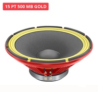 Altavoz Profesional Portátil Sweton 15 PT 500 MB GOLD de 15 Pulgadas para Bajos Medios, Potencia de Programa de 1000W, Bobina de Voz de 77mm, Carcasa Fundida a Presión