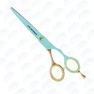 กรรไกรตัดผม Shears Beauty ผลิตจากเหล็กกล้าไร้สนิมญี่ปุ่น ดีไซน์ Aqua Gold Chrome สำหรับช่างทำผมมืออาชีพ ขนาด 5.75 นิ้ว - Product Image 5