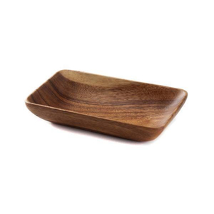 Rectangular Wooden Serving Plate Rectangle Minimalist Design Solid Color Durable Handmade Dishes & Plates oval plate - Product Image 4