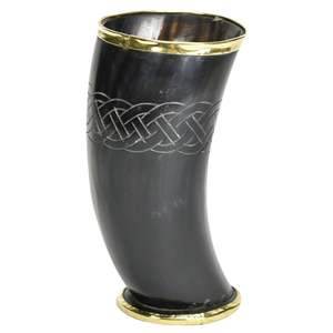 buffalo horn glass Viking cup drinking glass <b>hand</b> <b>made</b> glass drinkware accessories - Product Image 5