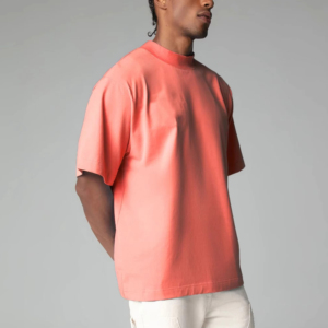 T-shirt en coton uni oversize à épaules tombantes pour hommes, femmes, unisexe, streetwear décontracté, été, doux, respirant, coupe ample, tendance - Product Image 3