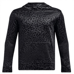 Sweat-shirt à capuche pour homme en coton/bambou respirant, coupe classique, avec logo personnalisé sur le devant, couleur unie, poche intégrée - Product Image 1