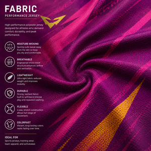 Camiseta de Fútbol para Hombre, Manga Corta, Morado y Amarillo, Estampado Geométrico, Absorbe la Humedad, Ajuste Atlético, Ropa para Todas las Temporadas - Product Image 6