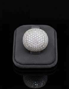Luxury Mens Diamond Cluster <b>Ring</b> Hip Hop Oval Fully <b>Iced</b> Out Statement Jewelry Crafted in 925 Sterling Silver or 10K 14K Gold - Product Image 5