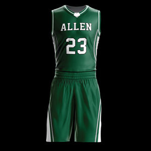 Maillot de basket respirant personnalisé en polyester, anti-UV, confortable, nouveau style, grande taille, avec nom d'équipe, ensemble uniforme classique - Product Image 1