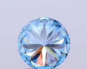 Diamant CVD cultivé en laboratoire, forme ronde, bleu vif fantaisie, clarté VS1, polissage excellent, pierre précieuse brute brillante pour joaillerie fine. - Product Image 2