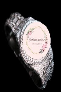 Reloj Automático Personalizado de Hip Hop para Hombre, Totalmente Cubierto de Diamantes de Imitación VVS, Reloj Analógico de Lujo para Raperos, Fiestas y Eventos - Product Image 2