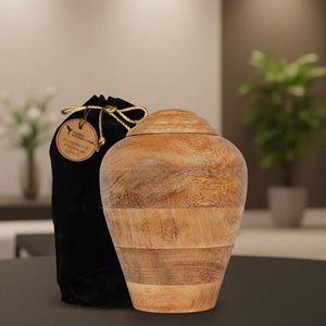 Luxury Wooden Cremation Urn for Memorial Services Wooden Keepsake Urn for Ashes Storage by AYAANS - Product Image 1