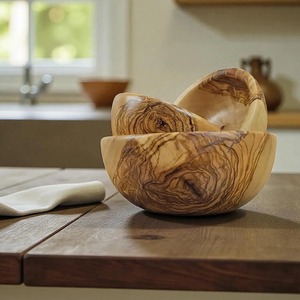 Tazón de Madera Ecológico Hecho a Mano de Estilo Americano de Lujo, Personalizable, de Alta Calidad y Económico, Tazón de Madera Natural - Product Image 3