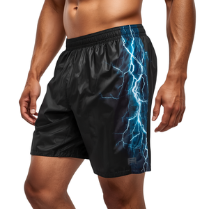Pantalones Cortos Deportivos Modernos de Nailon para Hombre con Gráficos Voltage Strike y Características de Rendimiento Premium - Product Image 4