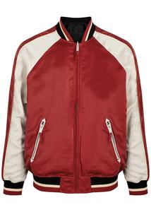 Veste de baseball coupe-vent grande taille à logo personnalisé pour hommes vestes universitaires en satin pour hommes - Product Image 2