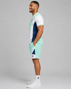 <b>Men</b> Summer Set Premium Cotton T Shirt And <b>Shorts</b> Set Breathable <b>Lightweight</b> Comfortable Casual Outfit Wholesale OEM ODM - Product Image 5