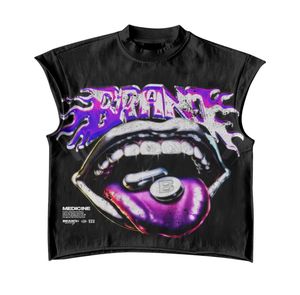 Fabrication en usine de T-shirts courts à manches courtes 100% coton coupe ample, et T-shirts sans manches pour hommes, grammage lourd, impression sérigraphique, faible MOQ - Product Image 5