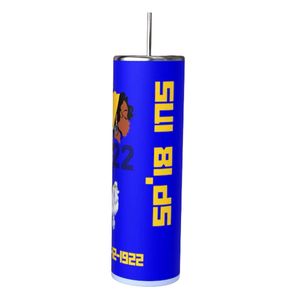 SGRHO Line Name 20oz Tumbler Personalized Stainless Steel Insulated Travel Cup Custom Sorority Drinkware Reusable Hot Cold - Product Image 1