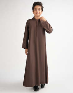 Thobe pour enfants, vêtements musulmans islamiques pour garçons, tenue traditionnelle arabe, tenue de prière pour enfants à manches longues, vêtements pour l'Aïd - Product Image 5