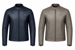 Veste de moto en cuir Minimal Café |   Noir Marine Ivoire |   Fabricant OEM ODM |   Qualité de conception haut de gamme |   Vêtements de course - Product Image 5