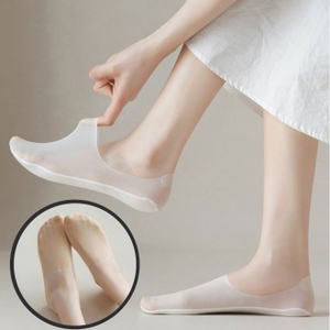 Calze di seta di ghiaccio Anti-Peeling trattate in Silicone per donne trasparenti - Product Image 1