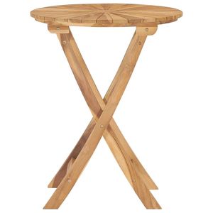 Tavolo da giardino pieghevole in legno di Teak massiccio 23.6 pollici di diametro mobili da esterno - Product Image 3