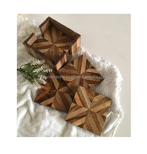 Good Design Best Quality Wooden Coasters Home Decoration for Kitchen and Tabletop Mango Wood Coasters - Product Image 4