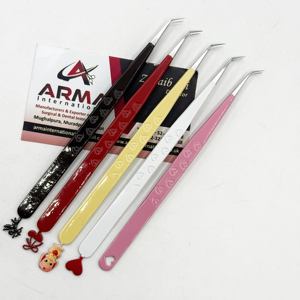 Pinzas para extensiones de pestañas con punta puntiaguda de 45 grados, probadas a mano, sostenibles, con etiqueta privada, para la creación de pestañas de alta calidad. - Product Image 5