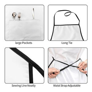 ผ้ากันเปื้อนเชฟแบบผ้าแคนวาสพร้อมสายหนัง สำหรับงานครัว บาริสต้า บาร์บีคิว ช่างไม้ ช่างตัดผม ทำสวน พร้อมกระเป๋าจิงโจ้ - Product Image 6