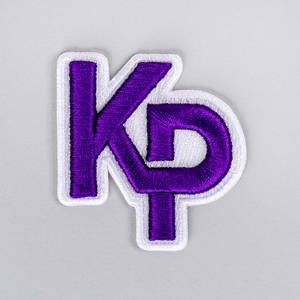 Patch brodé alphabet violet thermocollant en tissu, motif tissé - Product Image 3