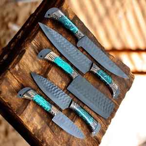 Juego de Cuchillos de Chef Profesional de Alta Calidad, 5 Piezas, Hecho a Mano, Grado OEM, para Chefs, Producto de Palace LLC, Precio Razonable - Product Image 2