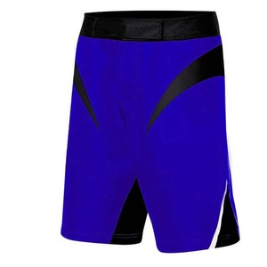 Shorts de MMA pour homme, bleu et noir, coupe athlétique, anti-transpiration, vêtements de boxe - Product Image 3