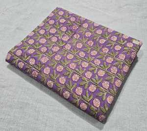Tissu en coton indien fait main en gros, tissu imprimé à la main Sanganeri de Jaipur, matière première pour la confection de vêtements - Product Image 1