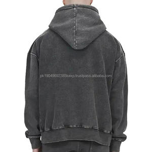 Novedad 2026: Sudaderas con Lavado Ácido al por Mayor, Transpirables, de Algodón Combinado, Básicas, Tejido Ajustable de Ganchillo, para Invierno - Product Image 6