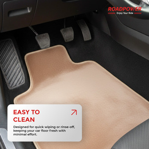 ROADPOWER (RP-MAT-135) Ensemble de 5 tapis de sol universels pour voiture, tapis de moquette de qualité supérieure pour sièges avant et arrière, faciles à installer et à nettoyer - Product Image 6