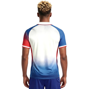 เสื้อฟุตบอลที่กำหนดเองมีปกเสื้อทีมระบายอากาศผู้ผลิตจำนวนมากพรีเมี่ยม - Product Image 2
