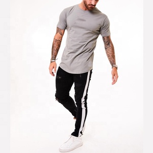 Camiseta Deportiva Personalizada con Logotipo para Hombre, con Tela Elástica para Entrenamiento de Fisicoculturismo y Ropa Deportiva Informal - Product Image 2