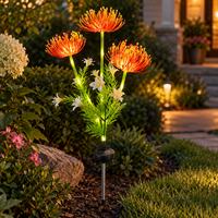 Décorations de jardin Solar Glow Spider Lily, fleurs décoratives imperméables à l'eau pour la cour et la pelouse