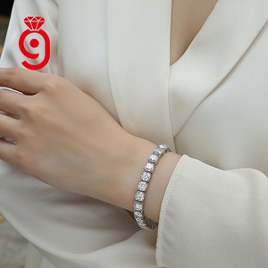 Factory Wholesale VVS 925 Sterling Silver <b>Men</b> Women Fine Jewelry Chain Tennis Bracelet Iced Mossanite Unisex Bracelet - Product Image 3