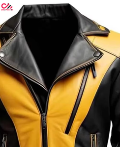 Chaqueta de Cuero Delgada para Hombre de Alta Calidad, Diseño Personalizado con Logotipo Frontal, Resistente al Viento y Transpirable, Superventas - Product Image 3
