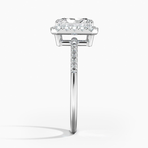 Anillo BOJ 029 con Corte Radiante, Plata 925, Halo Cambria, Diamante Blanco de 2ct, Color D, VVS1, Moissanita, Certificado GRA, Precio Bajo, Anillo en Oferta - Product Image 3