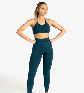 Leggings de yoga sin costuras para mujer, de cintura alta, push-up, acanalados, efecto lavado, de alta calidad, para entrenamiento, running y deportes. - Product Image 2