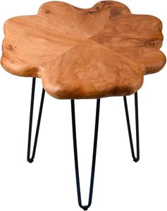 Live Edge Side <b>Table</b>, Wood <b>Small</b> End <b>Table</b> with Waterproof, Rustic Accent <b>Table</b> Unique for Living Room, Bedroom, Home, Freeform - Product Image 2