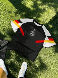 Camiseta de Fútbol para Hombre, Estilo Urbano, Colorblock, Estampado Geométrico, Manga Corta, Holgada, para Vacaciones - Product Image 2