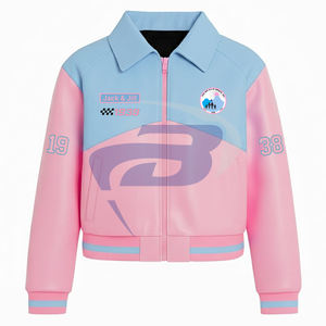 Veste de course Jack And Jill Of America Sorority avec fermeture éclair, coton de haute qualité, motif flamme, veste de pilote personnalisée - Product Image 2
