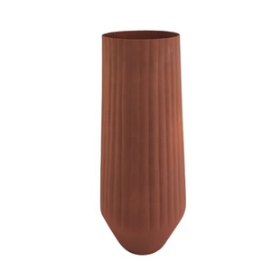 Florero de hierro para decoración del hogar, color amarillo mostaza, maceta de gran tamaño para sala de estar y Mesa, hecho a mano - Product Image 6