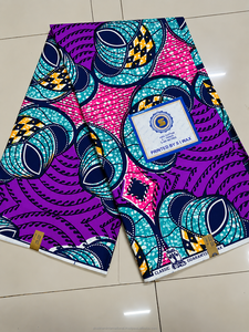 Green <b>Navy</b> Blue Luxury African Wax Print Ankara Fabric Abstract Leaf Pattern for <b>Women</b> Dressmaking - Product Image 6