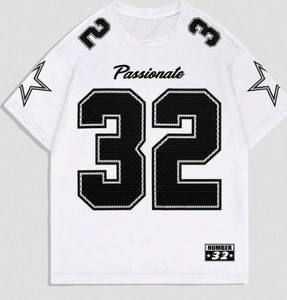 Camiseta de Fútbol de Verano para Mujer con Cuello en V, Logotipo Personalizado con Impresión por Transferencia de Calor, Diseño Sólido, Manga Corta, para Adolescentes - Product Image 2