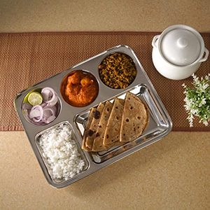 Assiette de service ronde en acier inoxydable, finition polie, compatible lave-vaisselle, design moderne, couleur unie, vaisselle et assiettes - Product Image 3