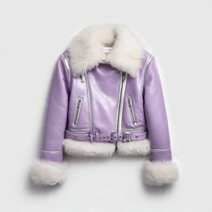 Chaqueta de cuero con piel auténtica para mujer Champ King - Product Image 3