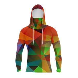 Traje de Pesca de Manga Larga para Hombre, Talla Grande, UPF 50+, con Capucha, Protección Solar, Impresión OEM, Máscara Antipolvo, Camuflaje Azul Claro - Product Image 5